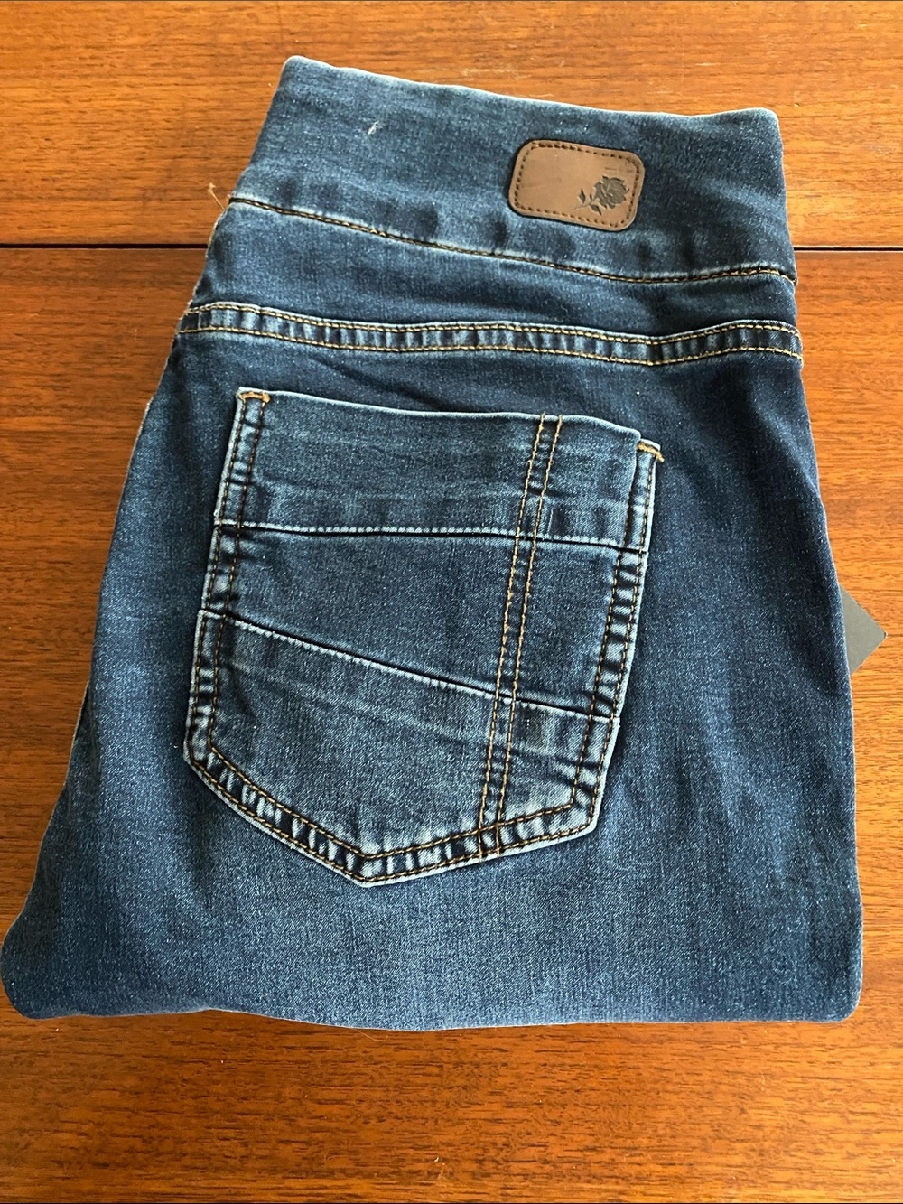 Rubberband Dark Wash Denim Jeans with Back Pocket Detail